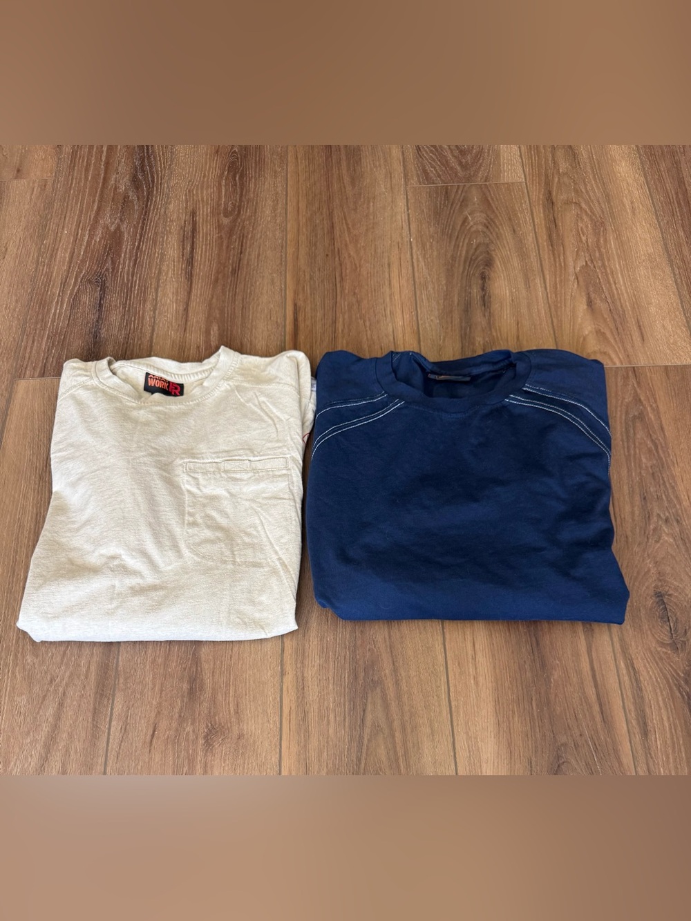 Ariat Work FR Lot Of 2 Blue/Beige Long Sleeve Flame Resistant Shirt CAT 2 XXL